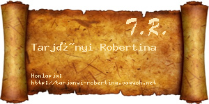 Tarjányi Robertina névjegykártya